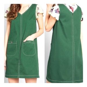 NWOT-Sz-XL-ModCloth One More Thing Jumper dress in Kelly green